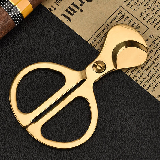 Golden Stainless Steel Cigar Cutter Durable and Efficient Tool