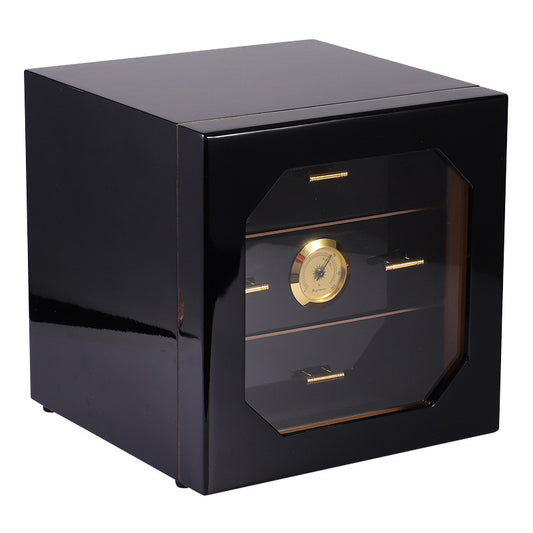 Piano Lacquer Cigar Humidor Cabinet Cedar Wood 3-Layer Storage