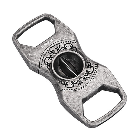 Large-Diameter Cigar Cutter Portable Double-Blade Stainless Steel